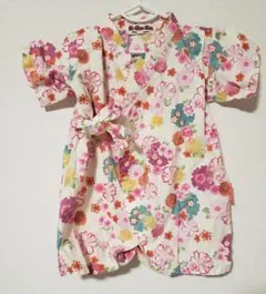 sishunon☆花柄甚平ロンパース　70サイズ　ベビー　女の子　イベントにも◎