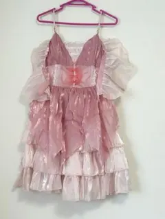 ロリータドレス ピンク フリル