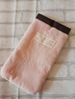 桜染め　くすみピンクのペンケース　眼鏡ケース