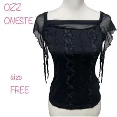 OZZ ONESTE 半袖トップス カットソー 黒 フリーサイズ シアーのサムネイル