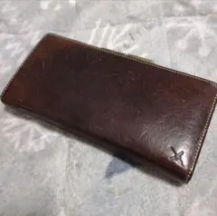 Ain Soph アインソフ レザー ダークブラウン がま口 長財布