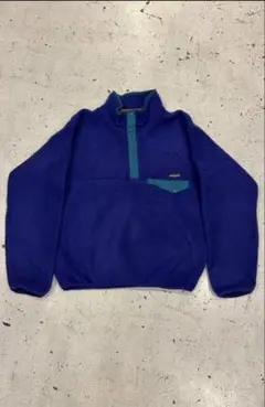 patagonia スナップ　t フリースジャケット M 紫　ブルー