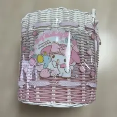 激レア】ハローキティ カオハナキティ 平成レトロ 藤風 編みカゴ3点