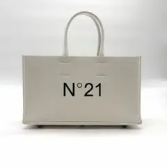 美品 N°21 ホワイト トートバッグ ヌメロヴェントゥーノ ミニ ロゴ バッグ