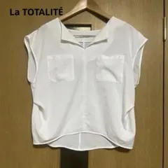 【即日発送可】La TOTALITÉ 半袖ブラウス ホワイトのサムネイル