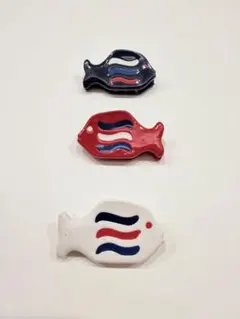 お魚モチーフ　ヘアクリップ　3個セット