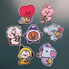 ②BT21 ワッペン7枚セットC
