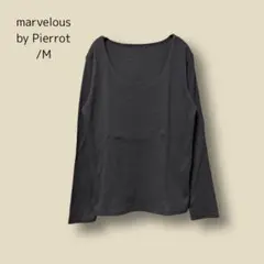 3105　【marvelousbyPierrot】長袖　Tシャツ　M　チャコールのサムネイル