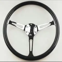 3スポークステアリン 旧車 ステアリング 汎用ステアリング新品 ブラック新品のサムネイル
