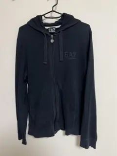 EA7 ブラック フード付きパーカー