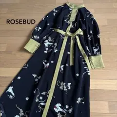 ROSEBUD オリエンタルビンテージフラワープリントワンピース 川口春奈