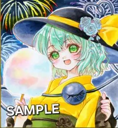 手描きイラスト 東方Project 古明地こいし 花火 ファンアート