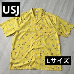 【USJ公式 】ユニバーサルスタジオジャパン ミニオン 総柄 アロハシャツ Lのサムネイル
