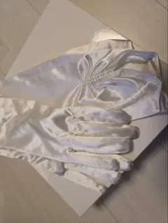 ウェディング サテン ロンググローブ