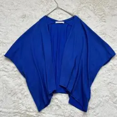 メルローズ カーディガン ボレロ 羽織りブルー ストール風