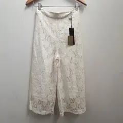 【CYNICAL】新品タグ付き‼︎オフホワイト/レース/ワイドパンツ/サイズ02