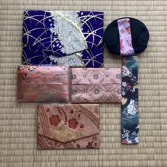 和小物セット 花柄 金糸刺繍