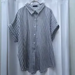 値下げ　ストライプ　ブラウス　3L 2XL