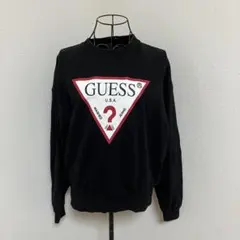 【GUESS】ゲス ☯ トライアングルロゴスウェット ☼ XXS ☁ 黒