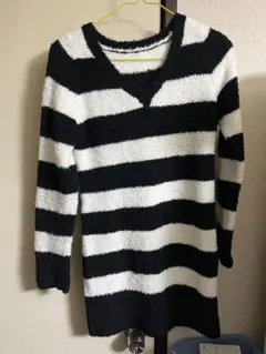 ストライプ Vネック セーター 長袖