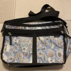動物柄ショルダーバッグ ブルー
