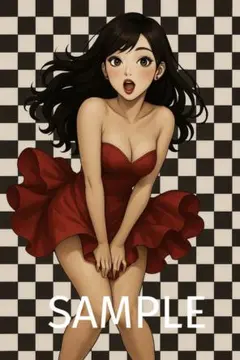 【A4/ai003】AIイラスト ポスター 美女 美少女 かわいい アニメ