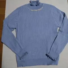 アースミュージックアンドエコロジー　ライトブルー セーター