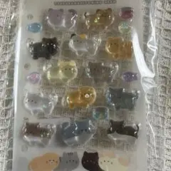 つぶらな瞳の仲間達 つぶらな瞳の猫 ぷくぷくシール 立体シールのサムネイル