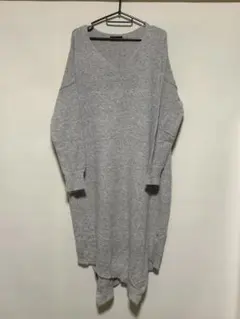 【美品】⭐️be effortless chic⭐️グレー ニットロングワンピース⭐️