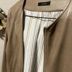 美品 レザージャケット 合皮 Mサイズ ブラウン