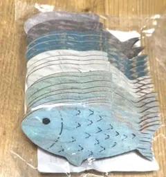 【新品未使用】インテリア　木製魚型ウォールアート　ビーチ　インテリア