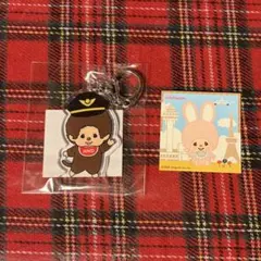 未開封 モンチッチ アクキー＆ステッカー 羽田空港 限定