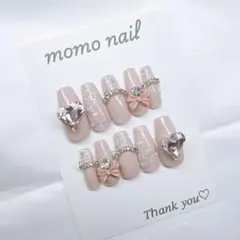 くすみピンク ツイード フレンチガーリー ワンホン y2k スナ系韓国ネイル