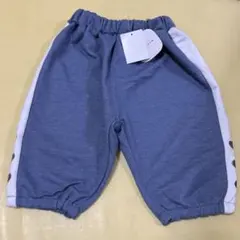 ブルー ハーフパンツ サイドハートプリント