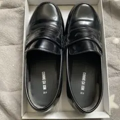 コムサイズム22.0黒ローファー