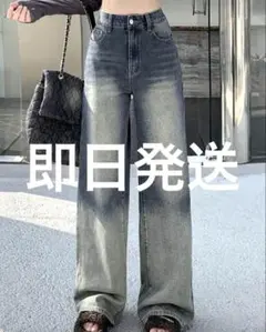 SHEIN DAZY レディース レトロ ルーズ フィット ジーンズ ブルー