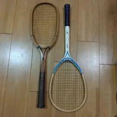 木製テニスラケット3点セット ウィルソン カワサキ 昭和レトロ - メルカリ