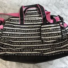 PLAY BOY プレイボーイ モノグラム柄 ボストンバッグ PLAYBOY Boston Bag (Black) – VI E DIT