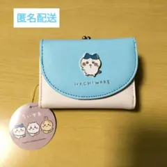 ちいかわ　ハチワレ　バッジ口金財布　三つ折りがま口財布