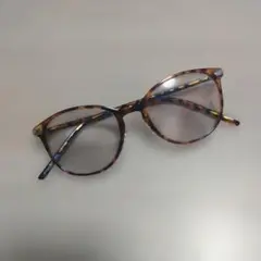 未使用に近い❣️べっ甲柄 キャットアイ 伊達メガネ