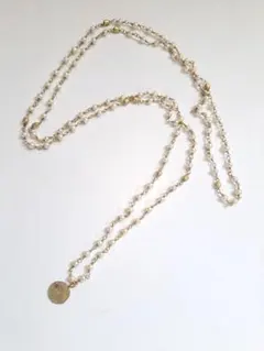 ネックレス　コイン　ビーズ パール ビーズのサムネイル