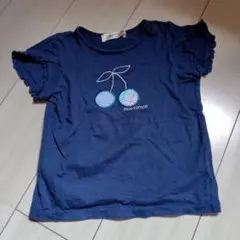 moo non non チェリー刺繍 Tシャツ 130