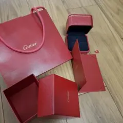 カルティエ　リングケース　空箱　紙袋　保証書カバーつき