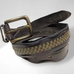 HTC スタッズベルト VINTAGE HTC エイチティーシー VINTAGE BELT スタッズベルト 34 ブラウン
