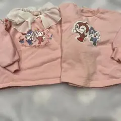ドキンちゃん　コキンちゃん　95 100 リボン付き トレーナー ピンク