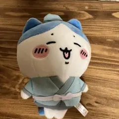 水色浴衣のハチワレぬいぐるみ
