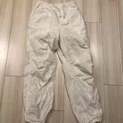 GUホワイト ドローストリングパンツSサイズ