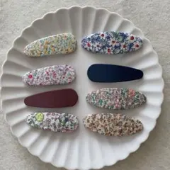 パッチンピン　花柄　無地 8個セット　キッズ　ベビー　韓国