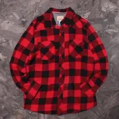 ROEBUCK&CO ネルシャツ　チェック　レッド　ブラック