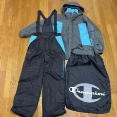 Champion 子ども用スキーウェア グレー/青/ブラック160㎝
